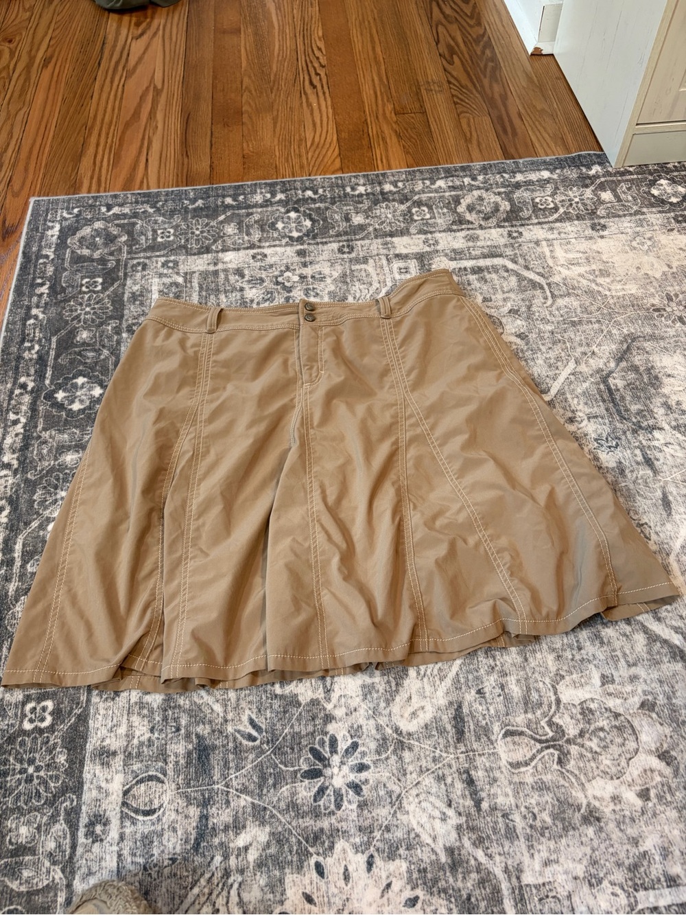Athleta Tan Panel A-Line Skirt
